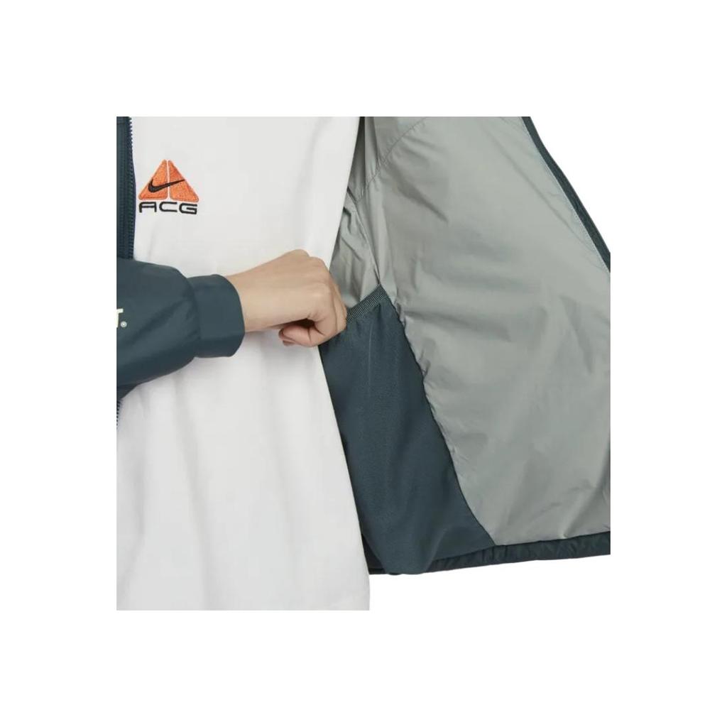 Nike Теплая повседневная куртка из хлопка с капюшоном и длинными рукавами серии ACG Therma-FIT, мужские куртки синего и зеленого цвета DV0364-309