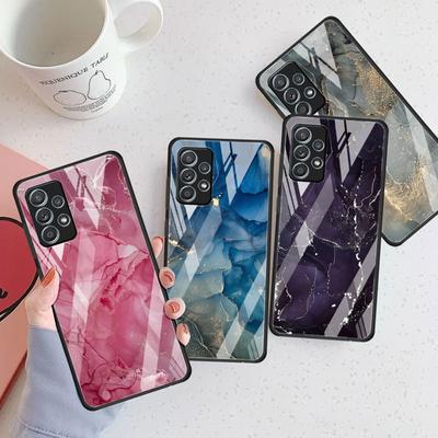 Стеклянный чехол с мраморным узором 6 для Samsung Galaxy A52 A71 A50 A51 A70 A21s A31 A72 A10 A12 A30 A22 5G, чехол для телефона