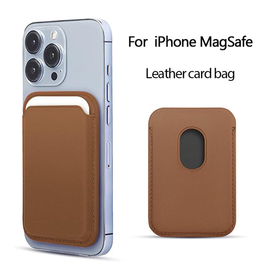 Магнитный кожаный держатель для карт Кошелек Для iPhone 17 16 11 11 11 11 Pro Max Mini для MagSafe Чехол Аксессуар Карман Сумка для телефона
