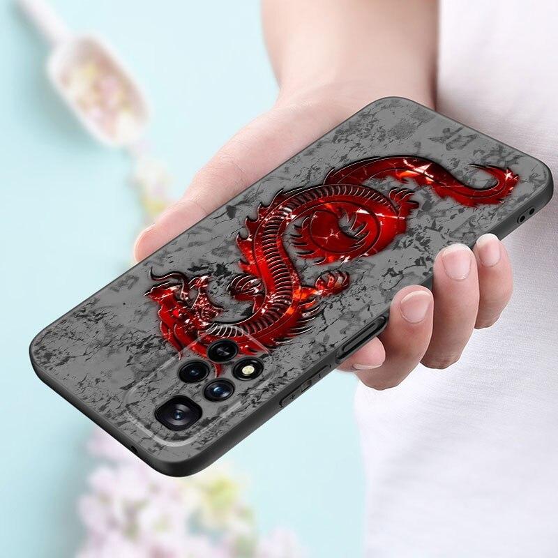 Чехол для телефона с мультяшным драконом для Xiaomi Redmi Note 11 10 9 8 Pro 11T 5G 10T 10S 9S 9T 9i 9C 9A 8T мягкий черный чехол из ТПУ Coque Funda