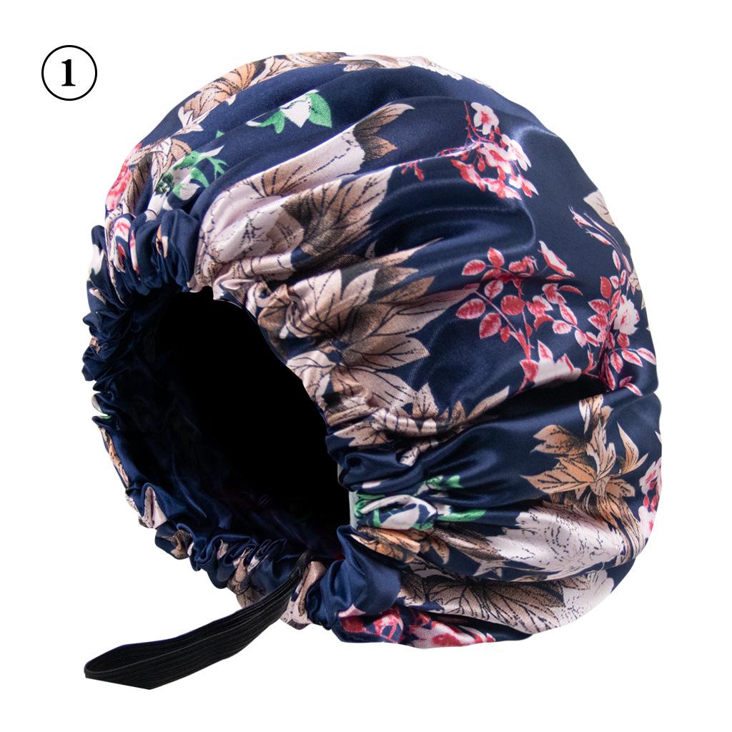 Мягкий атласный чепчик для волос для женщин и девочек, шелковая шапочка для сна, душа, мытья лица, салона