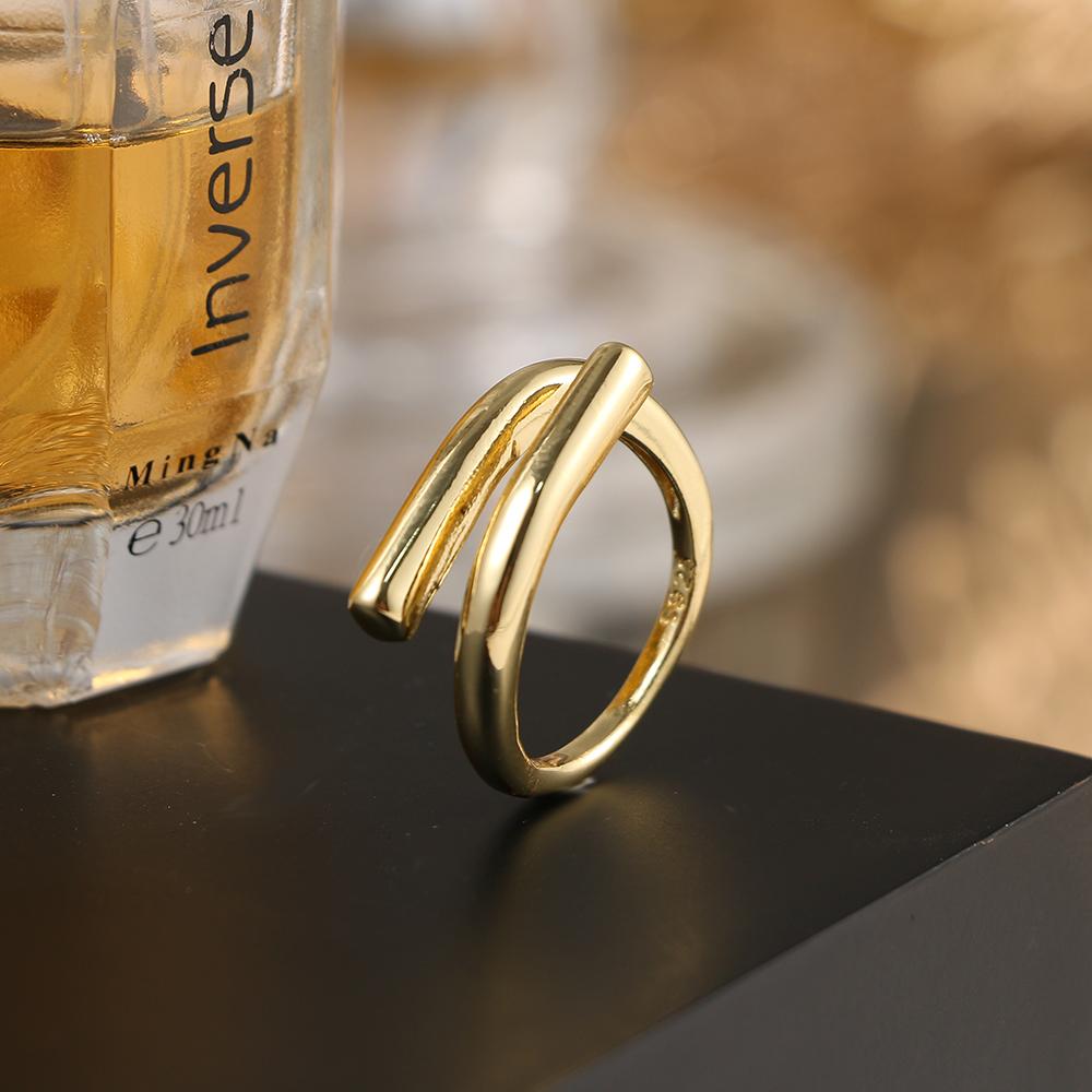 Модное кольцо в стиле ретро, открытое кольцо в стиле панк, трендовое бамбуковое кольцо с крестом, простое кольцо для пары, ювелирные изделия