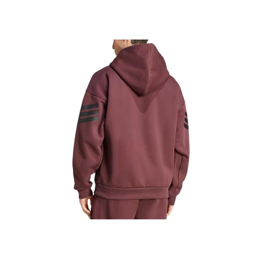 Adidas Future Icons Sportswear Полосатый свитер с капюшоном и длинным рукавом Мужская толстовка Aurora-Red Ruby JD4857