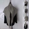 Women Knitted Shawl Wrap Scarf Striped Design Soft Imitation Wool Cashmere Cape Cardigan Shawl Coat Blanket