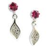 [M1738] - Silver 'Sissi' Ruby ​​silver Earrings