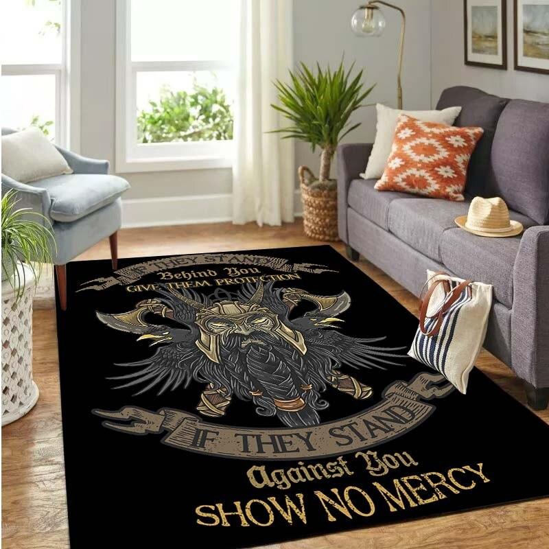 Ковры с татуировкой викингов, украшение для гостиной, противоскользящий коврик для спальни, мягкий фланелевый большой ковер и ковер