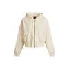 As W Nsw Fz Flc Trend Fleece Warm Short Sports Hooded Jacket Women Jacket Off-White CK1506-113