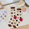 Spring 2025 Korean Polka Dot Kitten Women's Cotton Mid-Calf Socks - Sweet, Cute, and Breathable