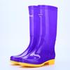 Adult Velvet-Lined Non-Slip Waterproof High-Top Kitchen Rain Boots - PVC Ladies' Work Shoes