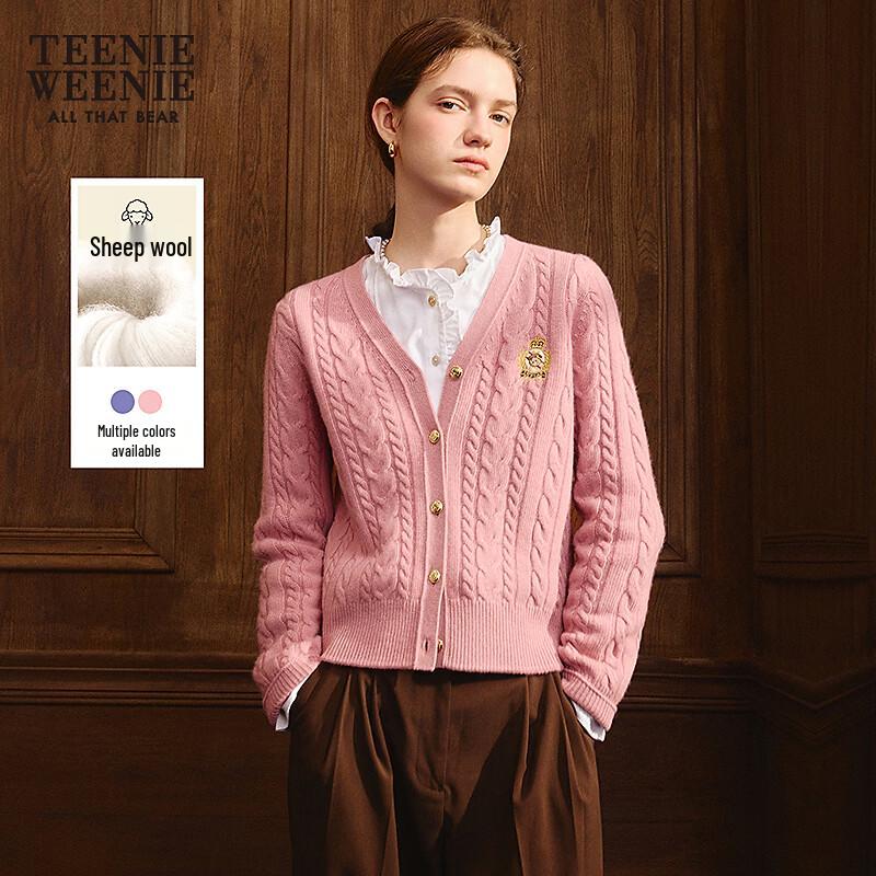 Teenie Weenie Вязаный кардиган с буквой и мишкой