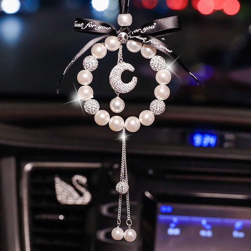 Автомобильный кулон с жемчугом, автомобильный кулон с зеркалом заднего вида, богиня загрузки, инкрустированный бриллиантом, специальная поставка