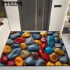 3D Pebble Bathroom Floor Mat Anti Slip Quick Drying Foot Mat Easy To Maintain Door Mat