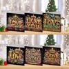 6Pcs Xmas Designs Diamond Art Handmade Cards DIY Rhinestone Diamond Art Mosaic Postcards Thank You Cards and Holiday Blessings
