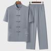 Men's Summer Short-Sleeve Tang Suit for Middle-Aged and Elderly