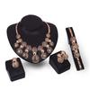 Exaggerated Middle East Dubai Bridal Jewelry African Women's Necklace Earrings Ring Bracelet Four-piece Set