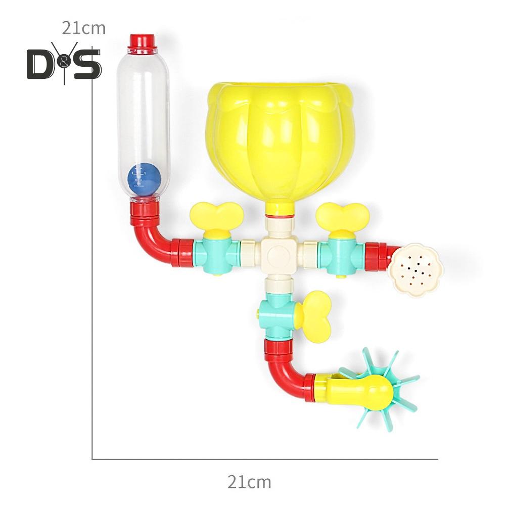 Играйте с собой DIY Сборка водопроводной трубы Водяное колесо Распыление Ванна Игрушка Душевая ванна