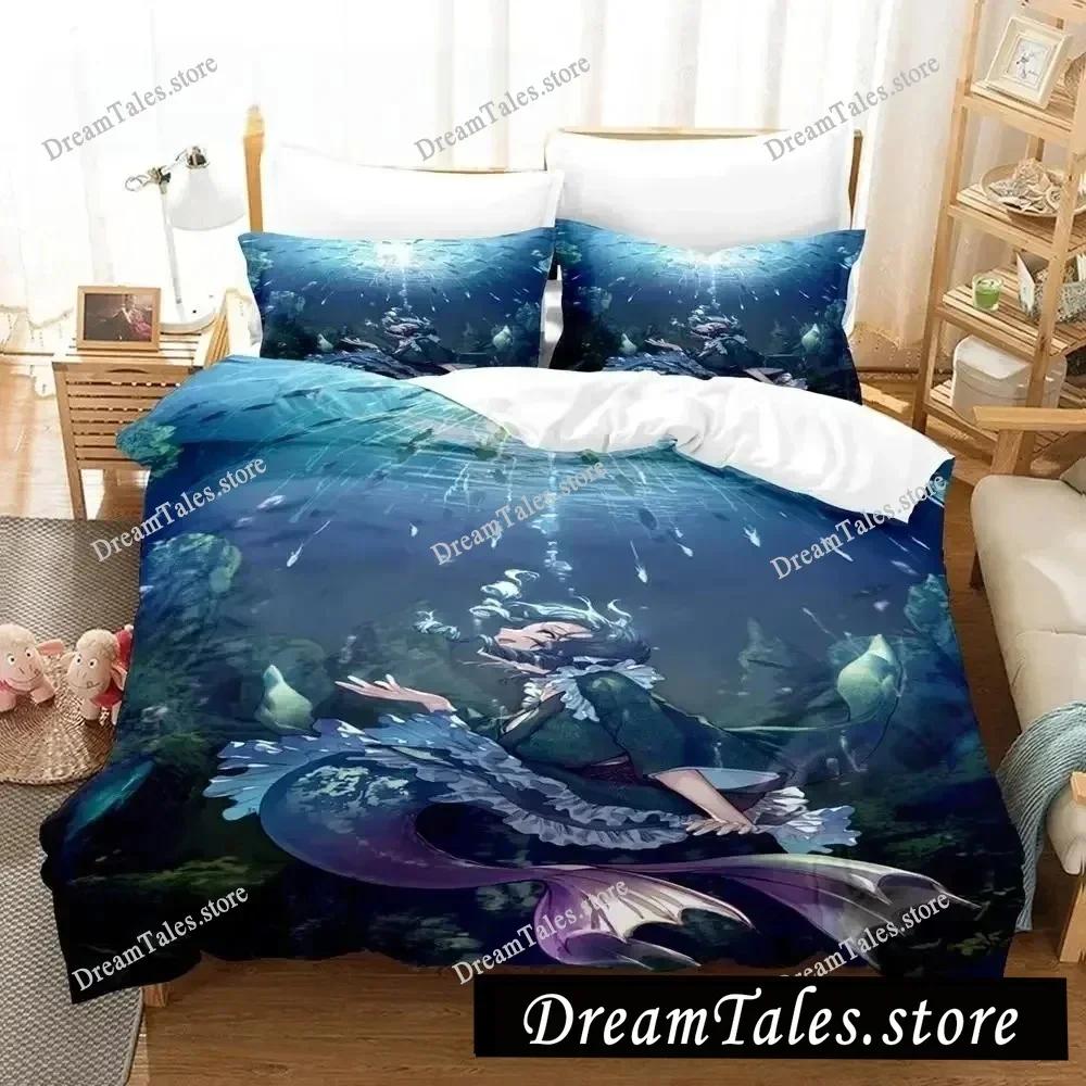 Wakasagihime (Touhou) Bedding Set Single Twin Full Queen King Size Bed Set Aldult Kid Bedroom Duvetcover Sets Bed Sheet Set369
