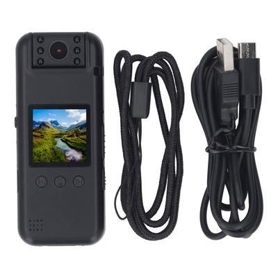 Нательная камера 2304x1296P с задним зажимом, магнитная, маленькая носимая камера с объективом, вращающимся на 180 градусов, экран 1,3 дюйма