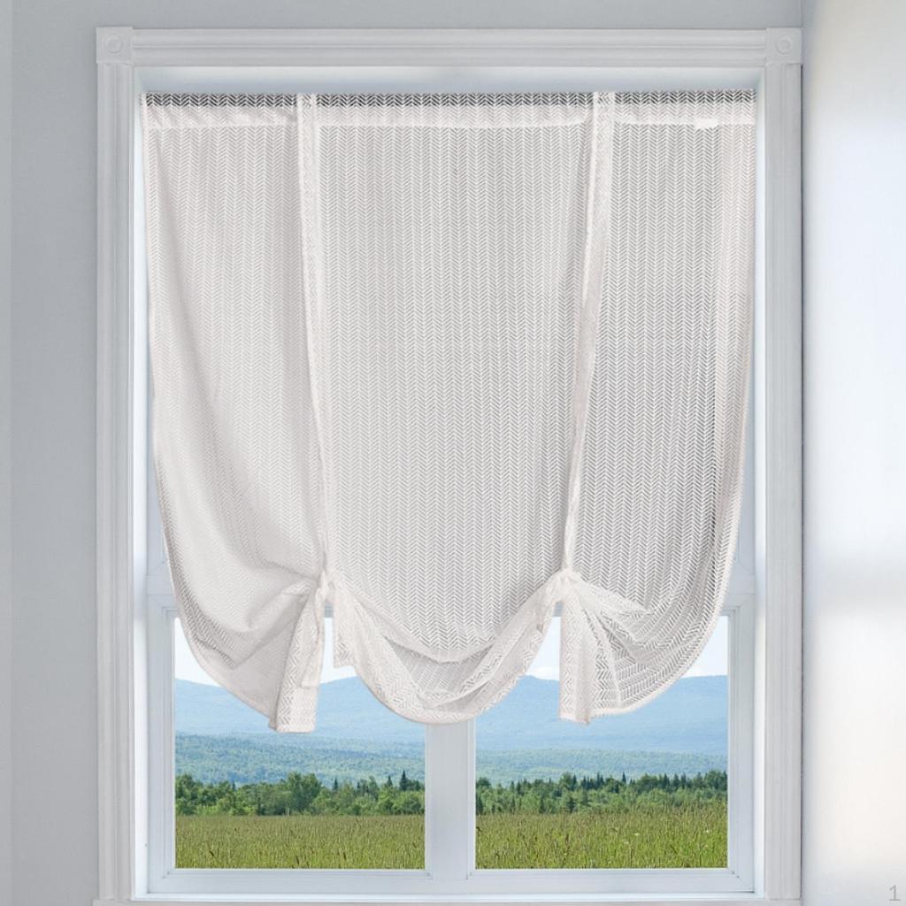 Оконная штора Регулируемая завязка Простая установка Декоративная обработка Главная