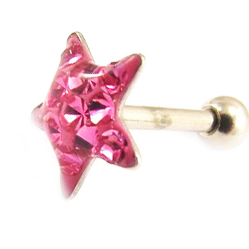 Les Trésors De Lily [L4472] - Микро штанга 'Star' розовая (козелок)