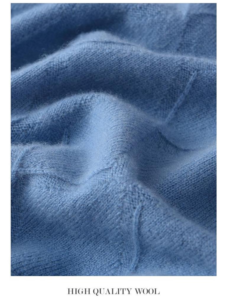 Мужской кашемировый свитер - Коллекция Осень/Зима: Круглый вырез, Свободный крой, Однотонный, Трикотажный пуловер в стиле business casual