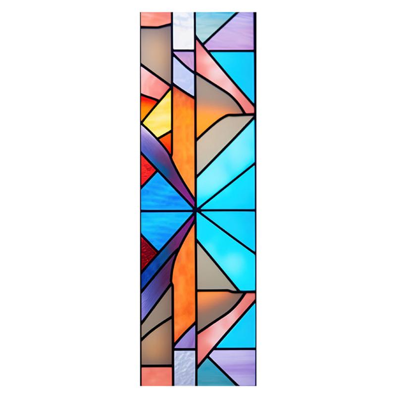 European Style Retro Glass Film,Electrostatic Frosting,Adhesive Free Art Painting,Privacy Protection, Window Film, Stained Glass