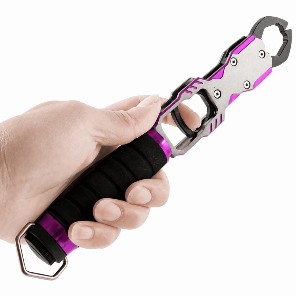 360° Swivel Non-Slip Handle Fishing Grabber with 40lb Scale Fish Holder Catch and Release