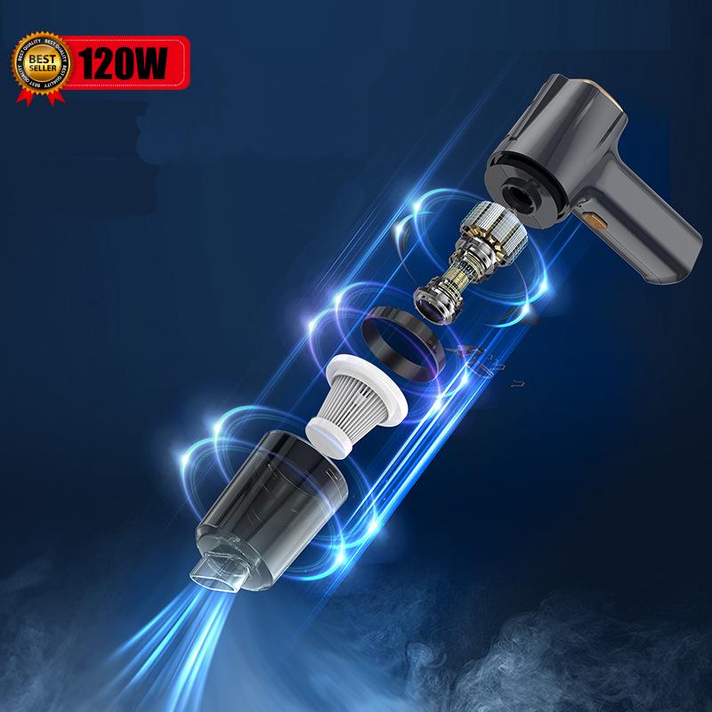 Автомобильный пылесос 135000PA Мини Портативный Беспроводной Ручной Уборочный Аппарат Мощный Воздуходув с Функция Power Bank для Дома