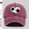 pc Vibrant and Beautiful HeartShaped Soccer Print Baseball Cap Printed Design Casual Hat for Sports Enthusiasts Comfortable