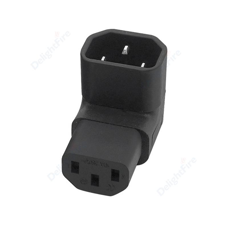 Сетевой адаптер C14 C13 Угловая розетка (влево/вправо) IEC 320 3-контактный Штекер/Розетка Удлинитель Угловой (90° вниз/вверх) Преобразователь вилки переменного тока
