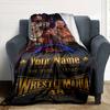 Wrestlemania Customize Your Name Blanket Throw Personalized Blanket Warmthful Decor Throw For Office Couch Livingroom Sofa Ideal for All Seasons