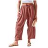 Women's Fashion Casual Solid Color Print High Waist Pants & Capris