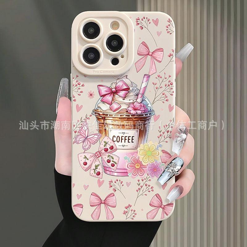 Креативная Кофе для iPhone Apple 11/12/13/14/15/16/17 Pro Max Универсальный Чехол для Телефона