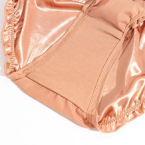 Lady Panties Low Waist Bouncy Solid Color No Constraint Comfortable Anti-peeking
