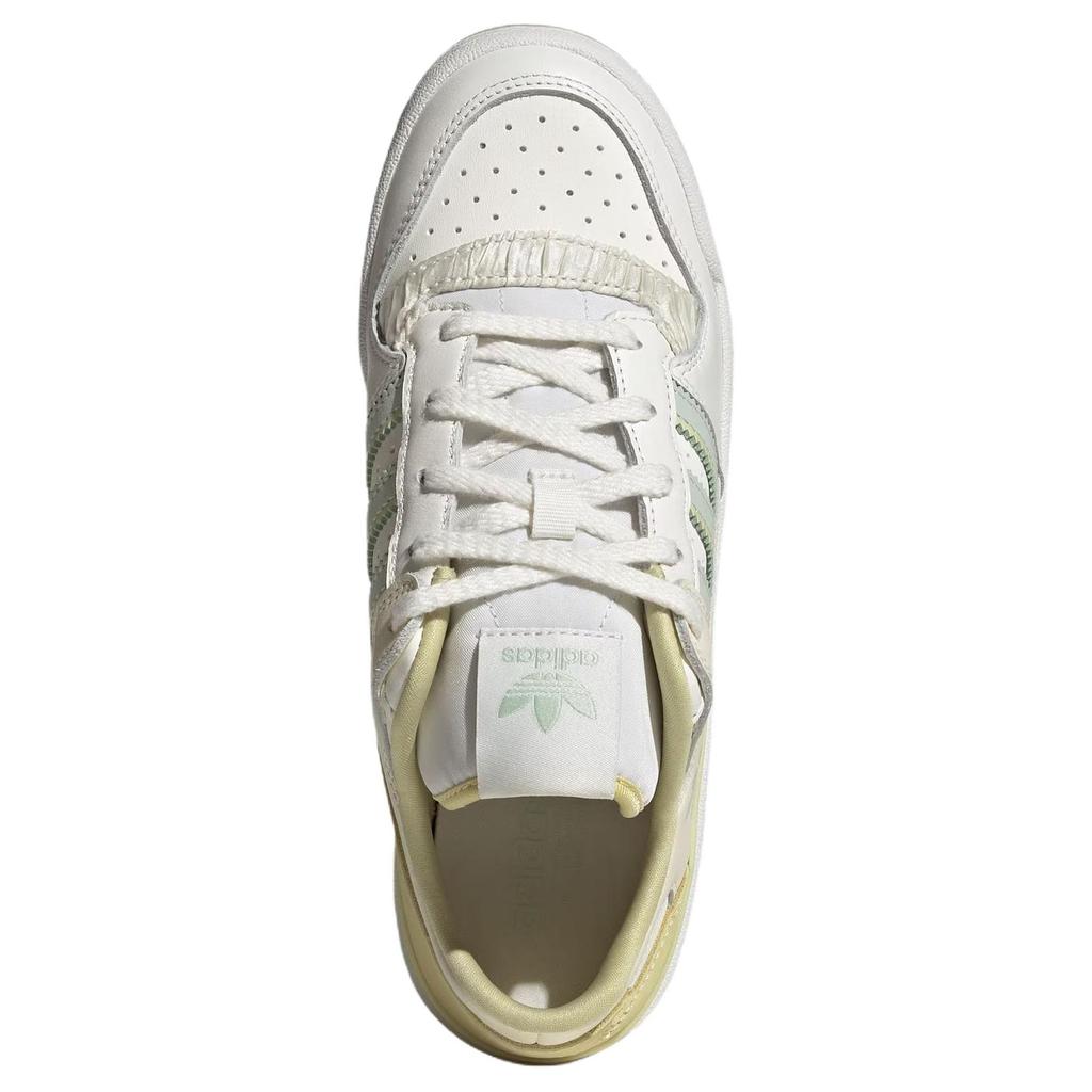 Adidas Оригинальные FORUM Износостойкие Низкие Кеды для Скейтборда Женские Ярко-Белые Кроссовки JQ6704