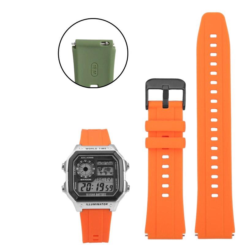 Силиконовые Ремешки Для Часов Casio G-SHOCK 3299 AE1200 AE-1200 AE1300 SGW400 SGW-300 A158W A159W Спортивный Водонепроницаемый Ремешок 18мм