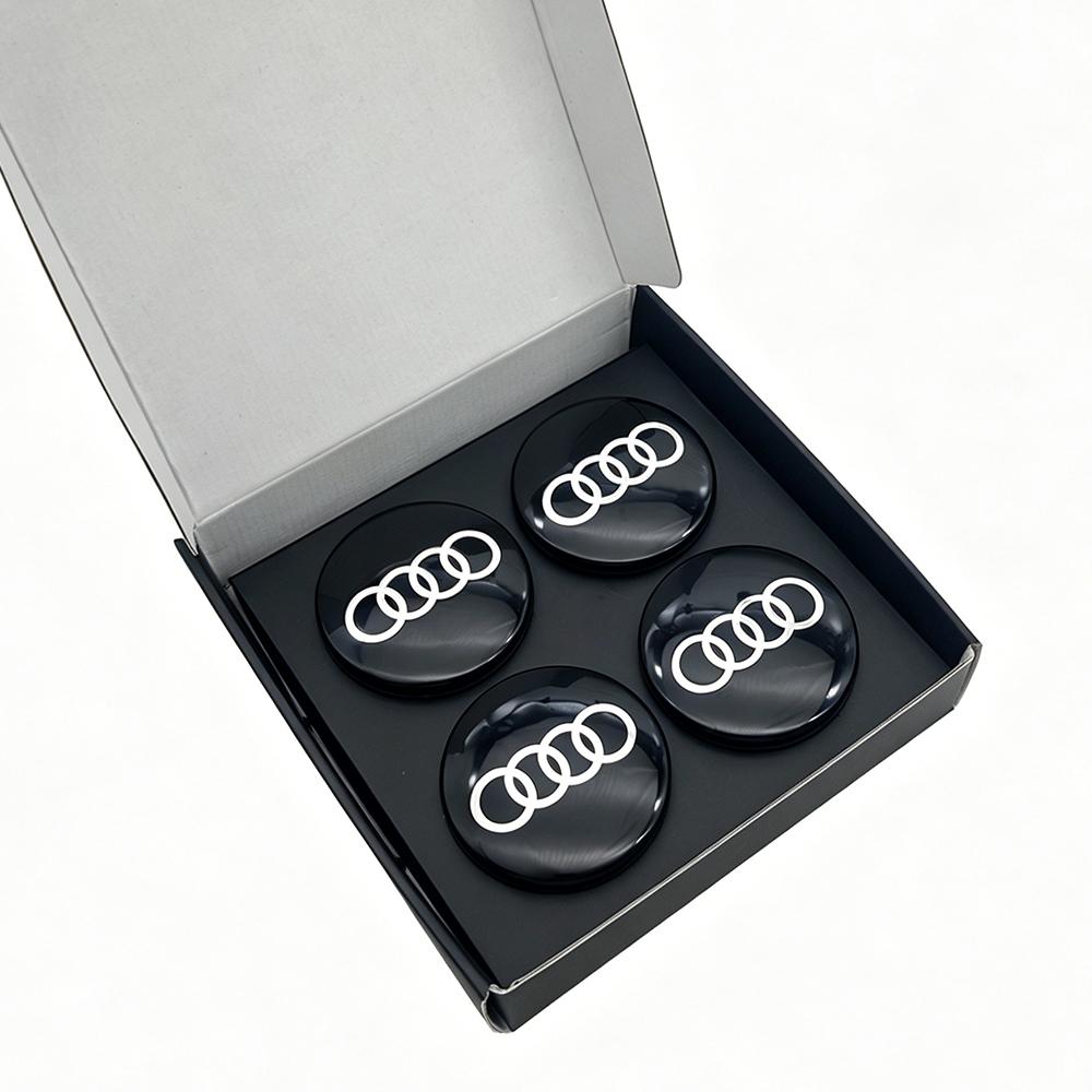 2026 Hot 4pcs 60mm 61mm 68mm 69mm Car Floating Center Caps for z1 A3 A4 A5 A6 A7 A8 A1 A2 S3 S4 S5 S6 Hub Cover Caps Accessories1z
