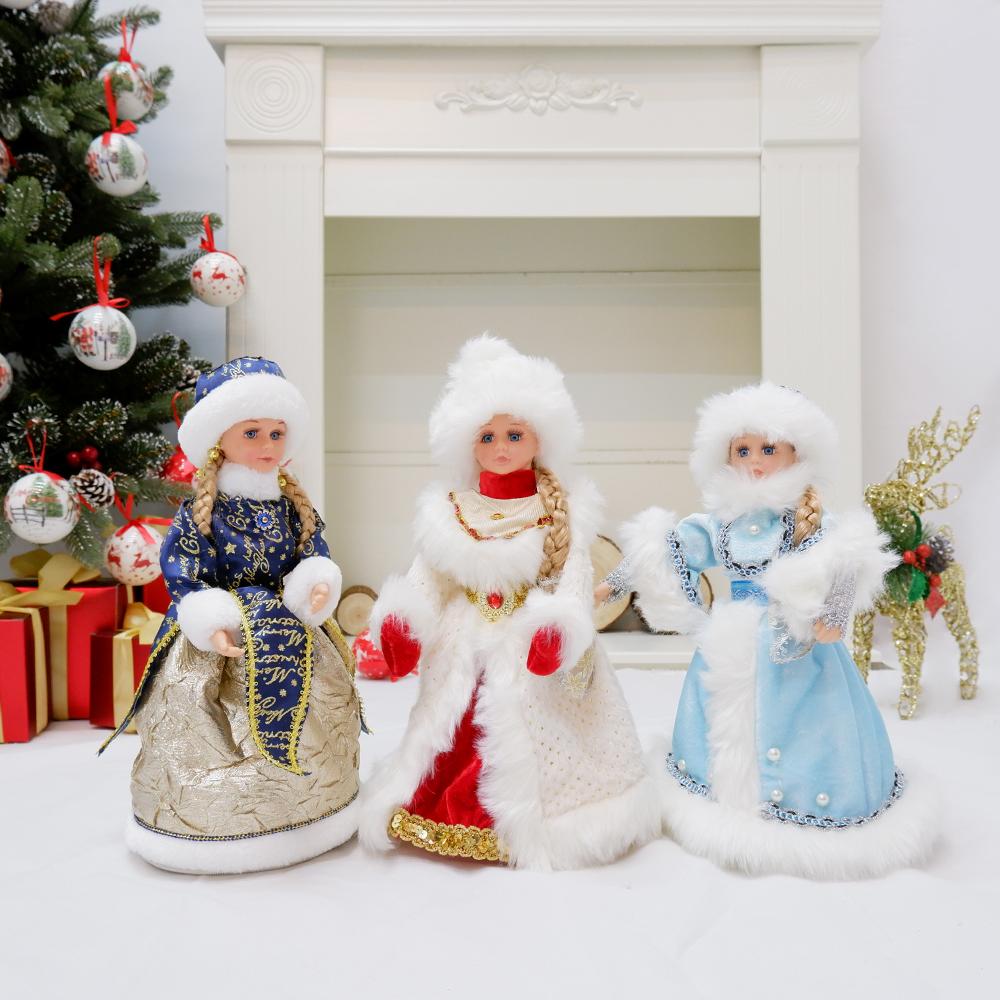 Рождественское ведерко для конфет с куклами Санты и миссис Клаус - Праздничный дизайн из ткани и пластика