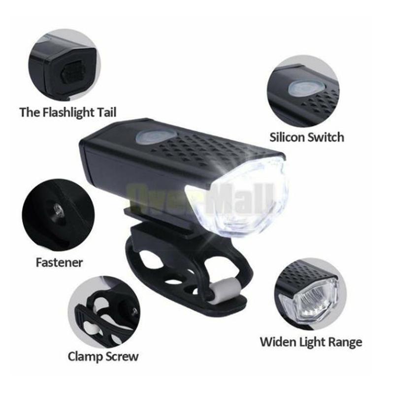 Перезаряжаемые велосипедные светодиодные фонари Usb-фары + задние сигнальные фонари