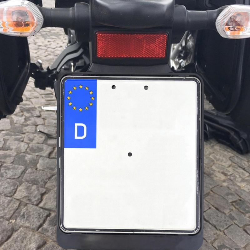 Universal Motorcycle License Plate Holder Bracket German Motorcycle Plate Frame For Trailer RV Dirt Bike Scooter