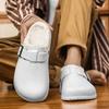 Зимние меховые тапочки для мужчин Повседневные хлопковые тапочки Нескользящие тапочки на платформе Мужские плюшевые теплые зимние тапочки Домашние хлопковые тапочки