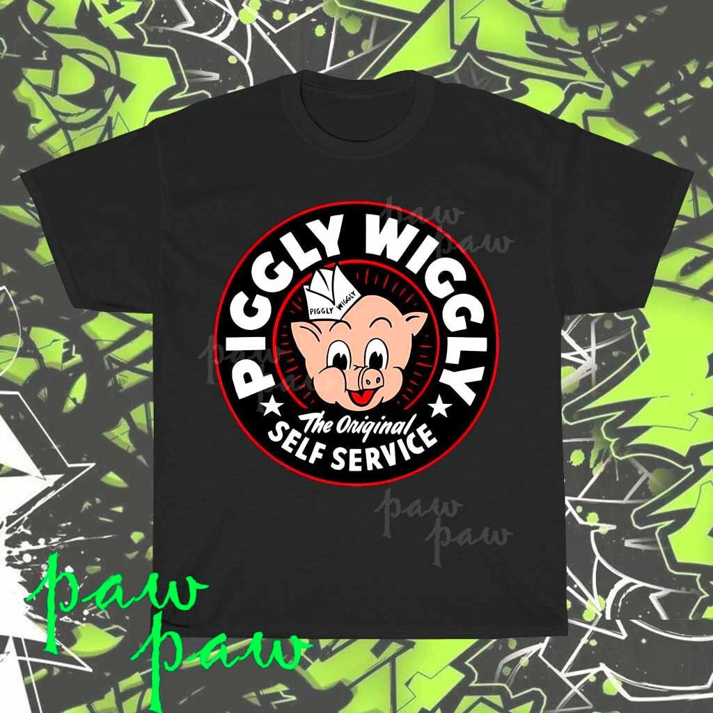 Brand New Piggly Wiggly Grocery Logo American T-Shirt Funny Size S to 5XL