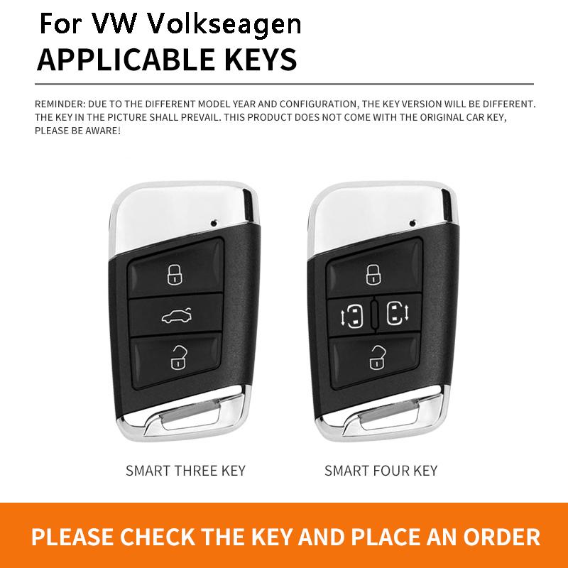 T26Leather Car Smart Remote Key Case Cover Protection Shell For VW Volkswagen Magotan Magotan GTE Passat B6 B7 B8 CC Arteon