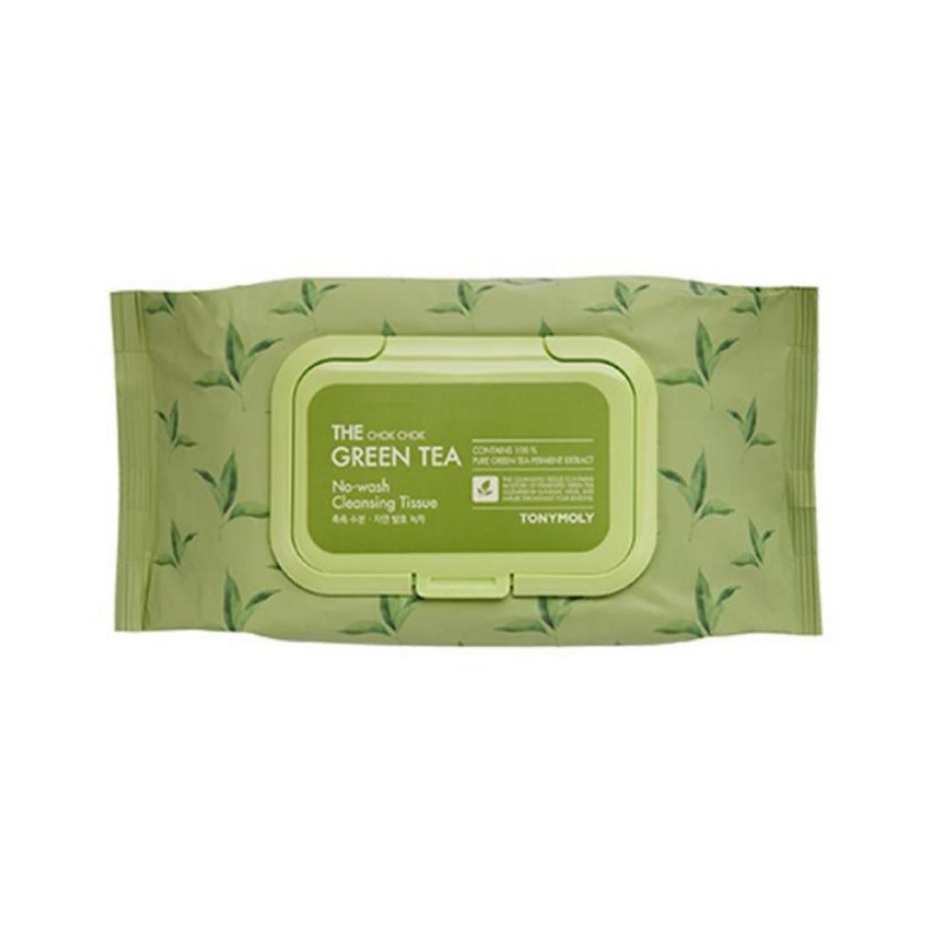 Tonymoly Очищающие салфетки Chok Chok Green Tea No-Wash, 100 листов, 1 шт.