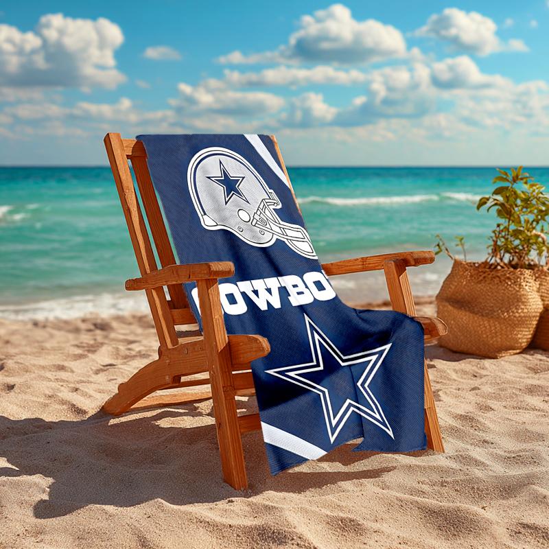 1pc Dallas Cowboys Beach Towel, Comfortable and Thick, and Swimming/Bath/Picnic/Camping Towel, Suitable for Seaside Beaches