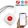 Беспроводная кнопка дистанционного вызова Tuya Zigbee, кнопка экстренного вызова, пейджер для сиделки, кровати, кресла, пола