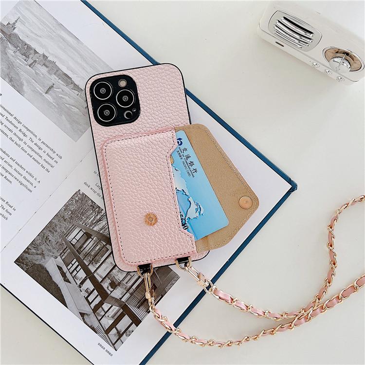 Подходит для iphone14 чехол-кошелек на цепочке через плечо, чехол для мобильного телефона 16E с рисунком личи, защитный чехол 13promax 12