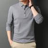 Весна Лето Мужская Новая Рубашка Поло Деловые Толстовки Повседневные Рубашки Поло Мужские С Длинным Рукавом Офисные Рабочие Костюмы Воротник Футболки Топы Рубашки Мужские