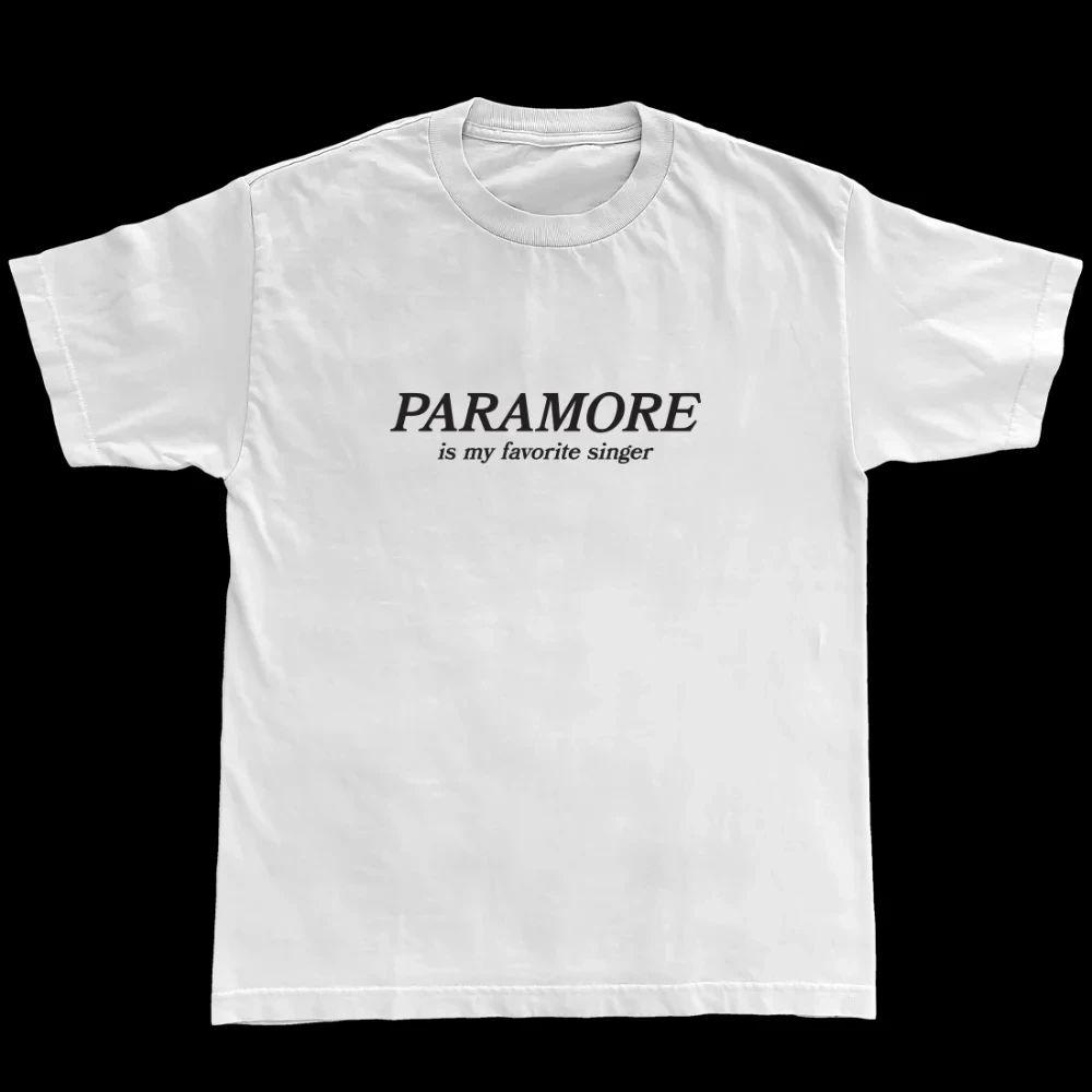 Punk Vintage Short Sleeve Rock Band Paramore Vintage Album Tshirt Print Tops Streetwear Oversized Loose Casual Tees Unisex
