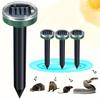 4 Rat Repellents Solar Rat Repellent Technology Repels Snakes, Moles and Gophers for Outdoor Lawns, Gardens and Farms